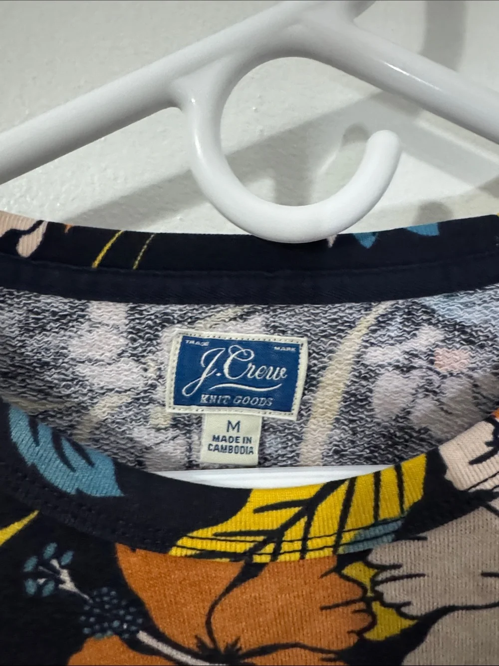 J. Crew Men’s Medium Navy Floral Crewneck Sweatshirt NWT